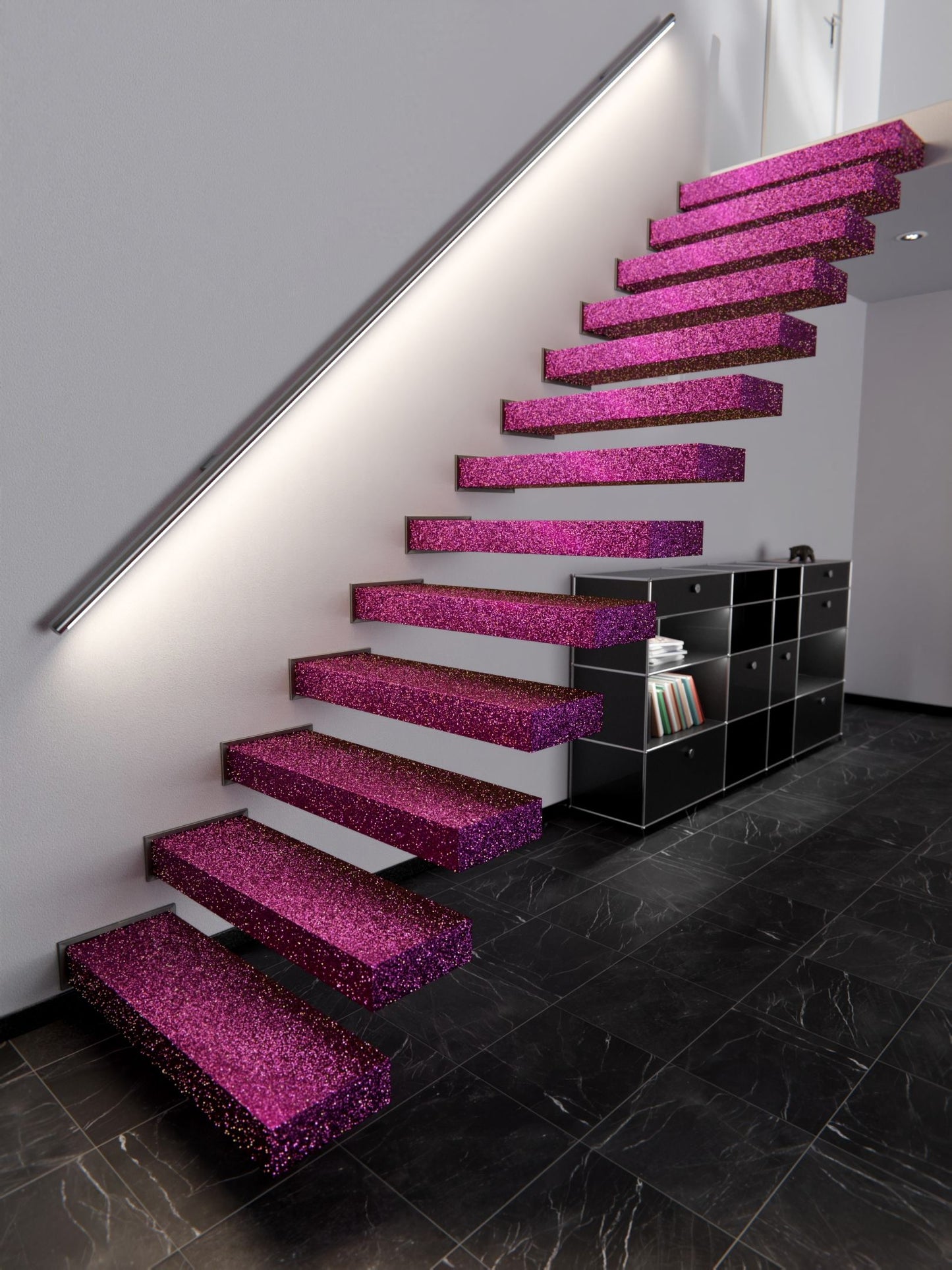 Revêtement Cover Styl pailleté rose disco, finition éclatante et festive