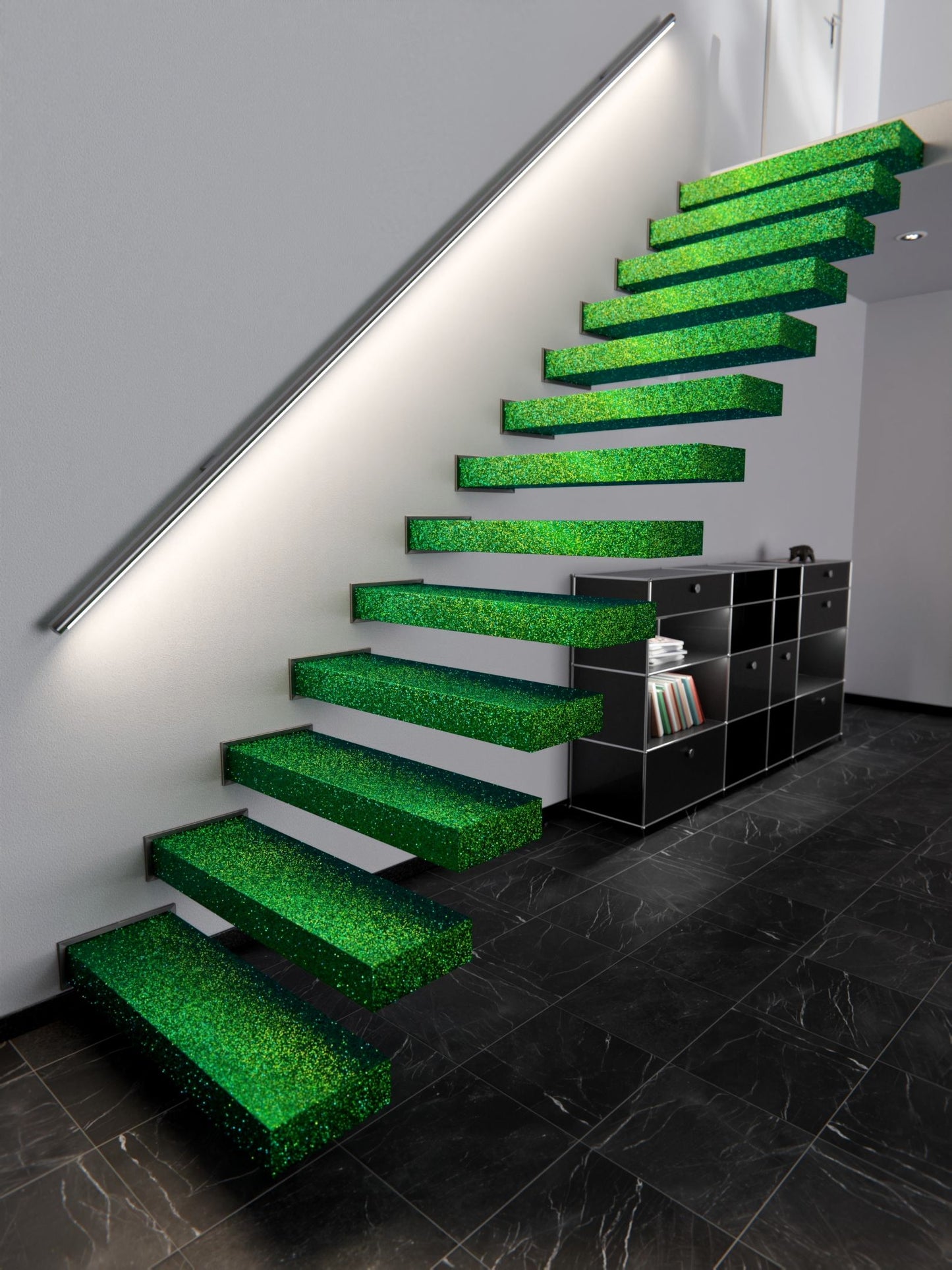 Film adhésif Cover Styl pailleté vert disco, effet lumineux et dynamique