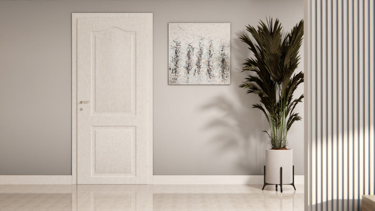 Film adhésif décoratif effet béton ciré ciment blanc cassé texturé Cover Styl NH33 pour rénovation meuble mur et cuisine