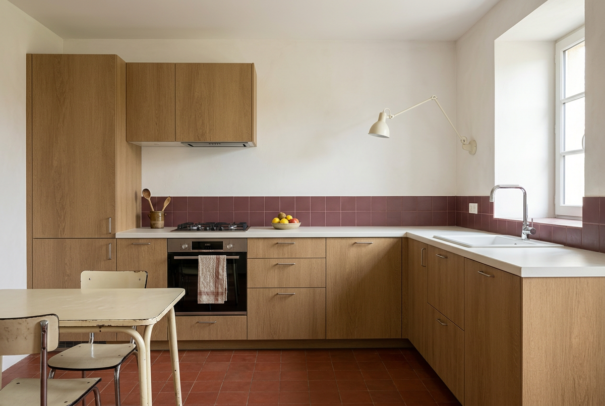 Film adhésif décoratif Cover Styl NK61 Terra Oak chêne brun doré, veinage longitudinal et finition Prestige mate pour meubles et façades de cuisine.