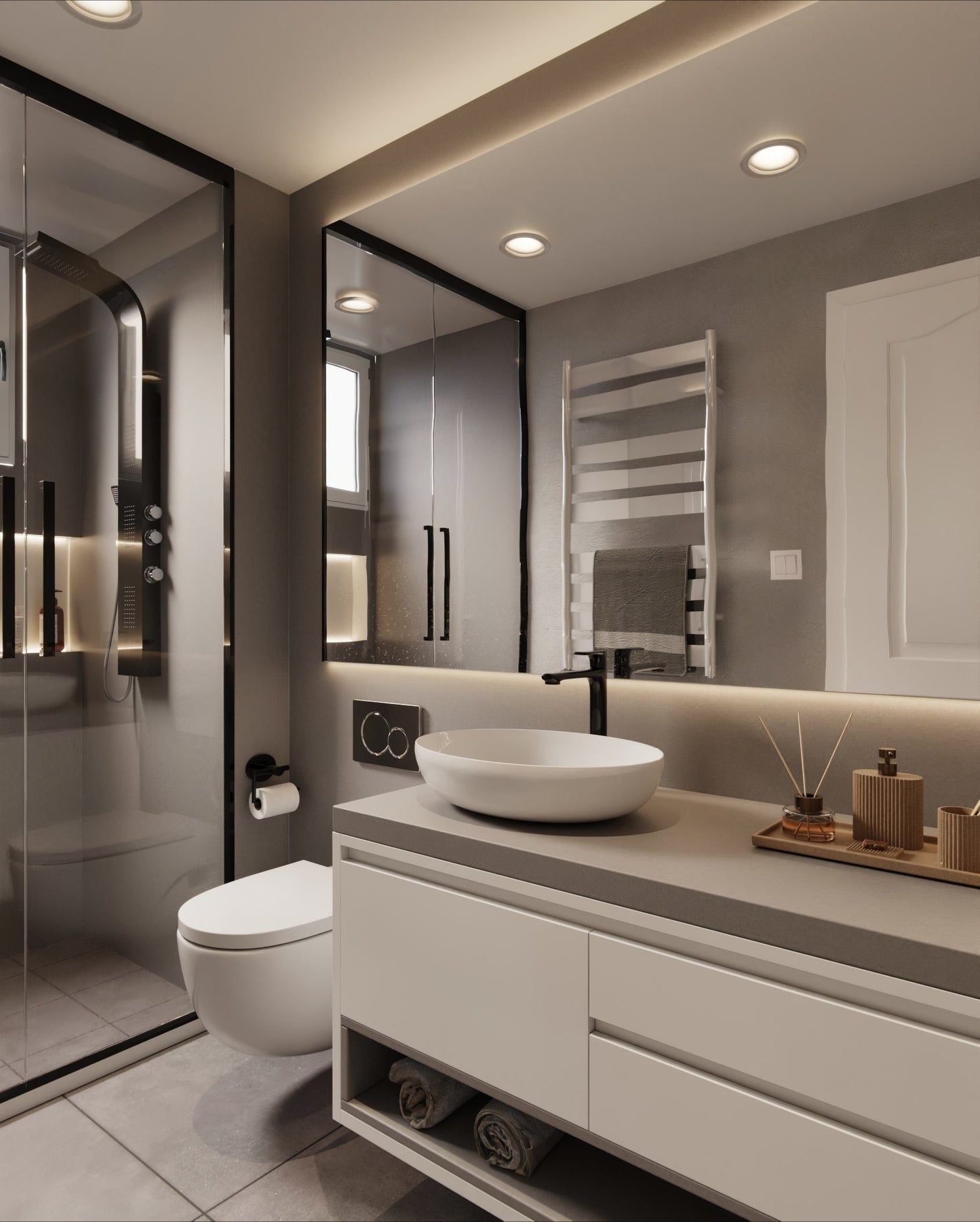 Film adhésif décoratif effet granit gris Cardoso texturé Cover Styl NH39 pour rénovation de cuisine, meuble, mur et salle de bain.