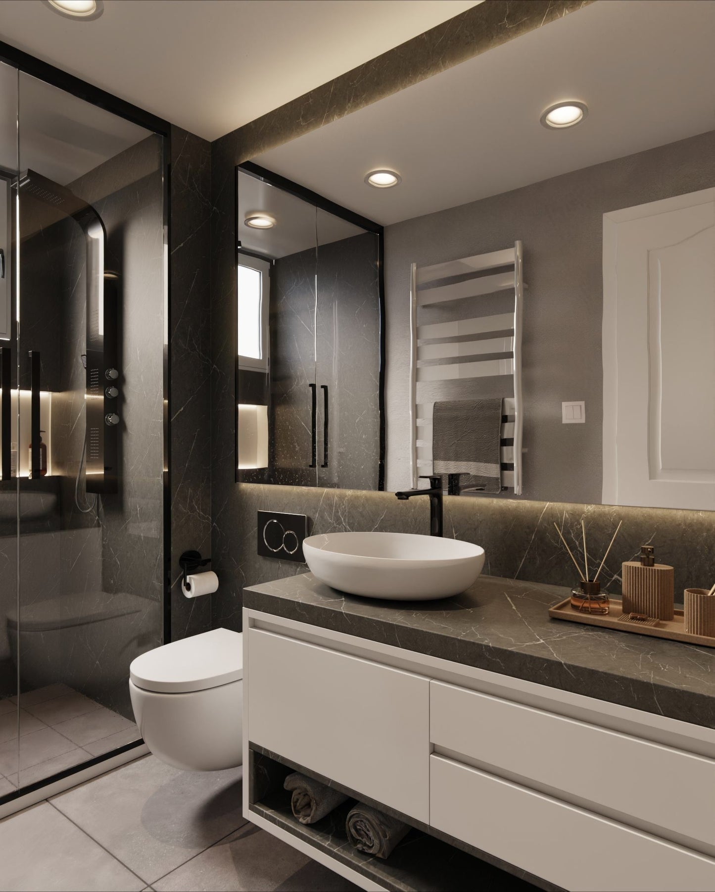 Film adhésif décoratif haute résistance pierre marbre noir Armani Nero Cover Styl HR-NF98 pour rénovation de cuisine, plan de travail, mur et salle de bain.