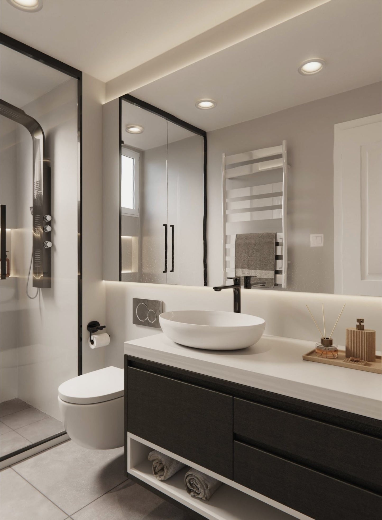 Film adhésif décoratif effet métal brossé graphite intense texturé Cover Styl Q50 pour rénovation de cuisine, meuble, mur et salle de bain.