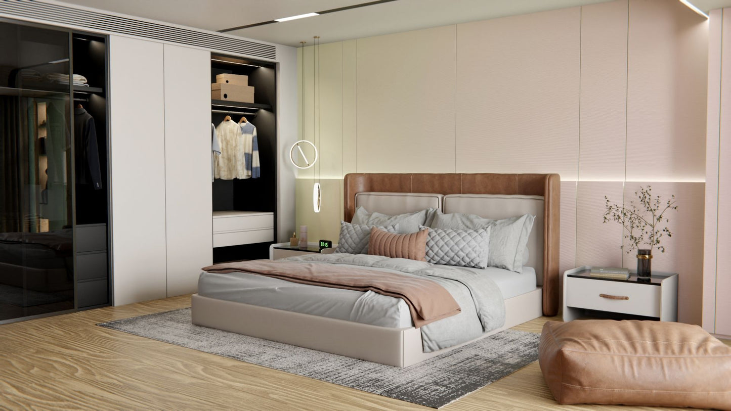 Film adhésif décoratif effet métal irisé Aurora Prestige holographique Cover Styl AU02 pour rénovation de cuisine, meuble, mur et salle de bain.