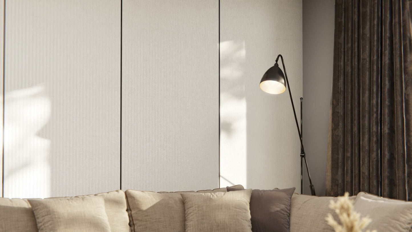 Film adhésif décoratif effet prestige naturel chevron beige texturé Cover Styl NG11 pour rénovation de cuisine, meuble, mur et salle de bain.