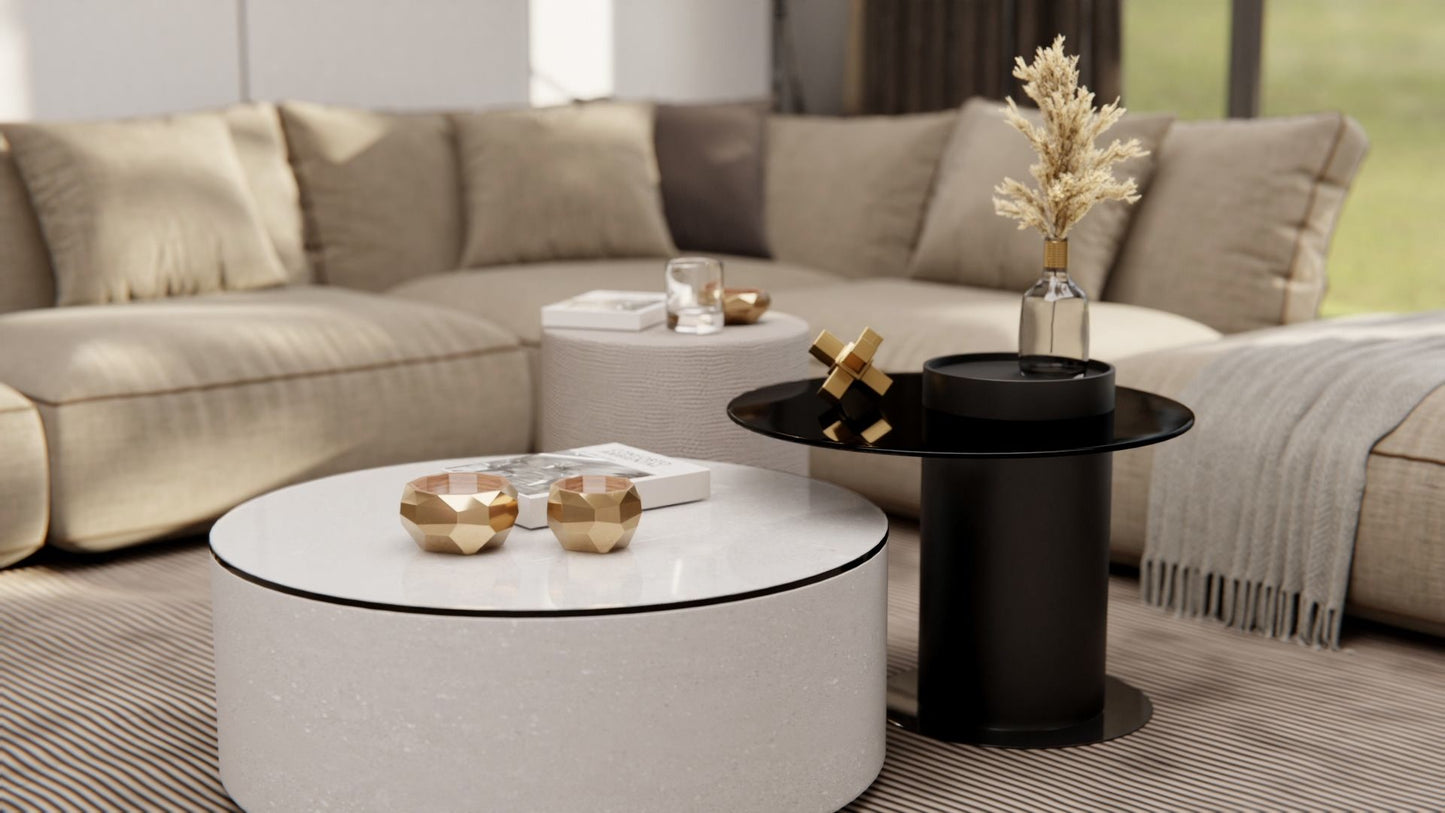 Film adhésif décoratif effet terrazzo gris texturé Cover Styl NH40 pour rénovation de cuisine, meuble, mur et salle de bain.