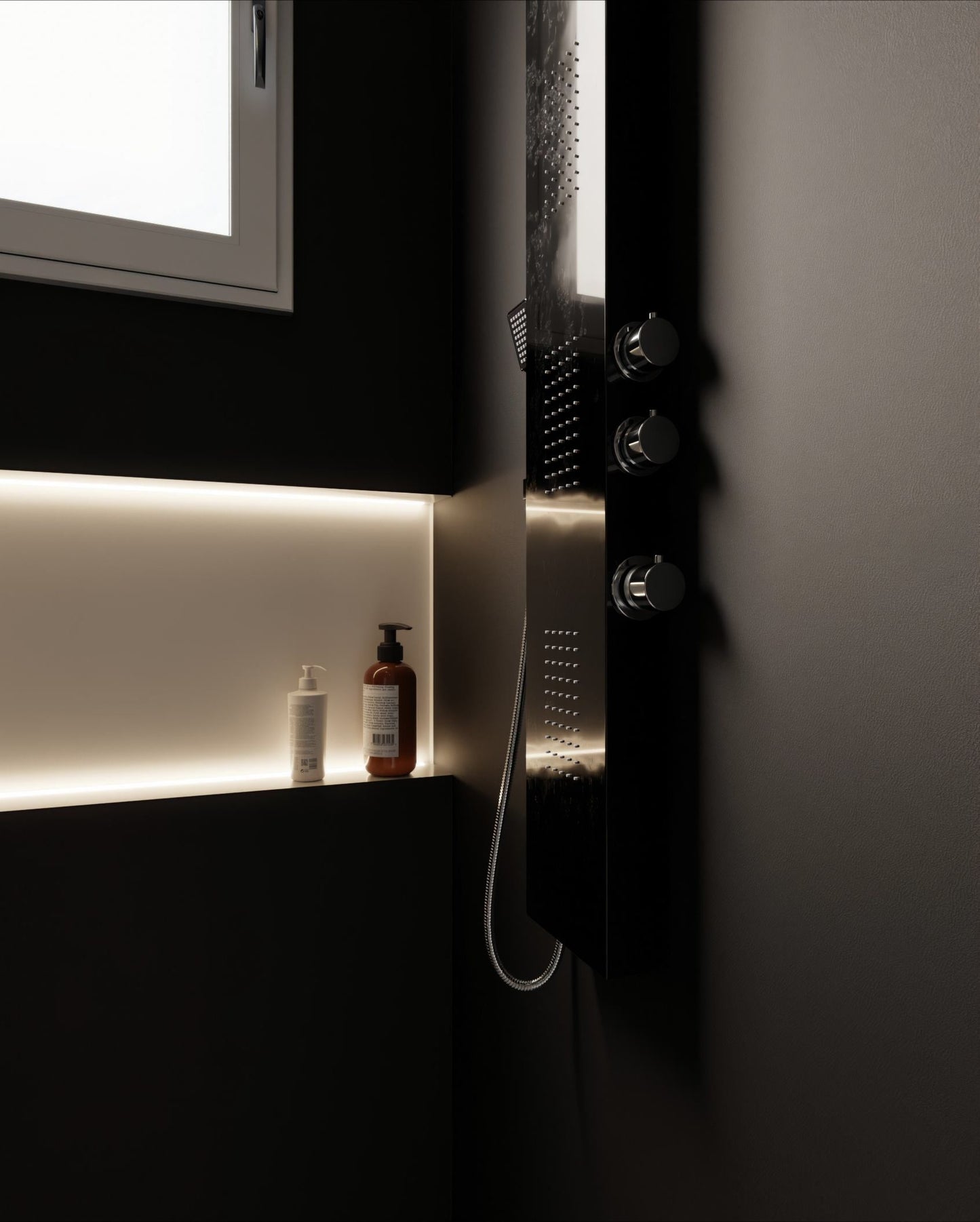 Film adhésif décoratif effet textile cuir noir charbon texturé Cover Styl X51 pour rénovation de cuisine, meuble, mur et salle de bain.