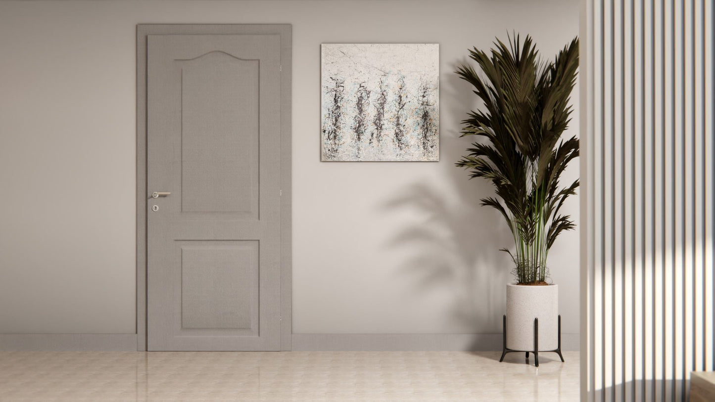 Film adhésif décoratif effet textile métal argent tressé Cover Styl AL11 pour rénovation de cuisine, meuble, mur et salle de bain.