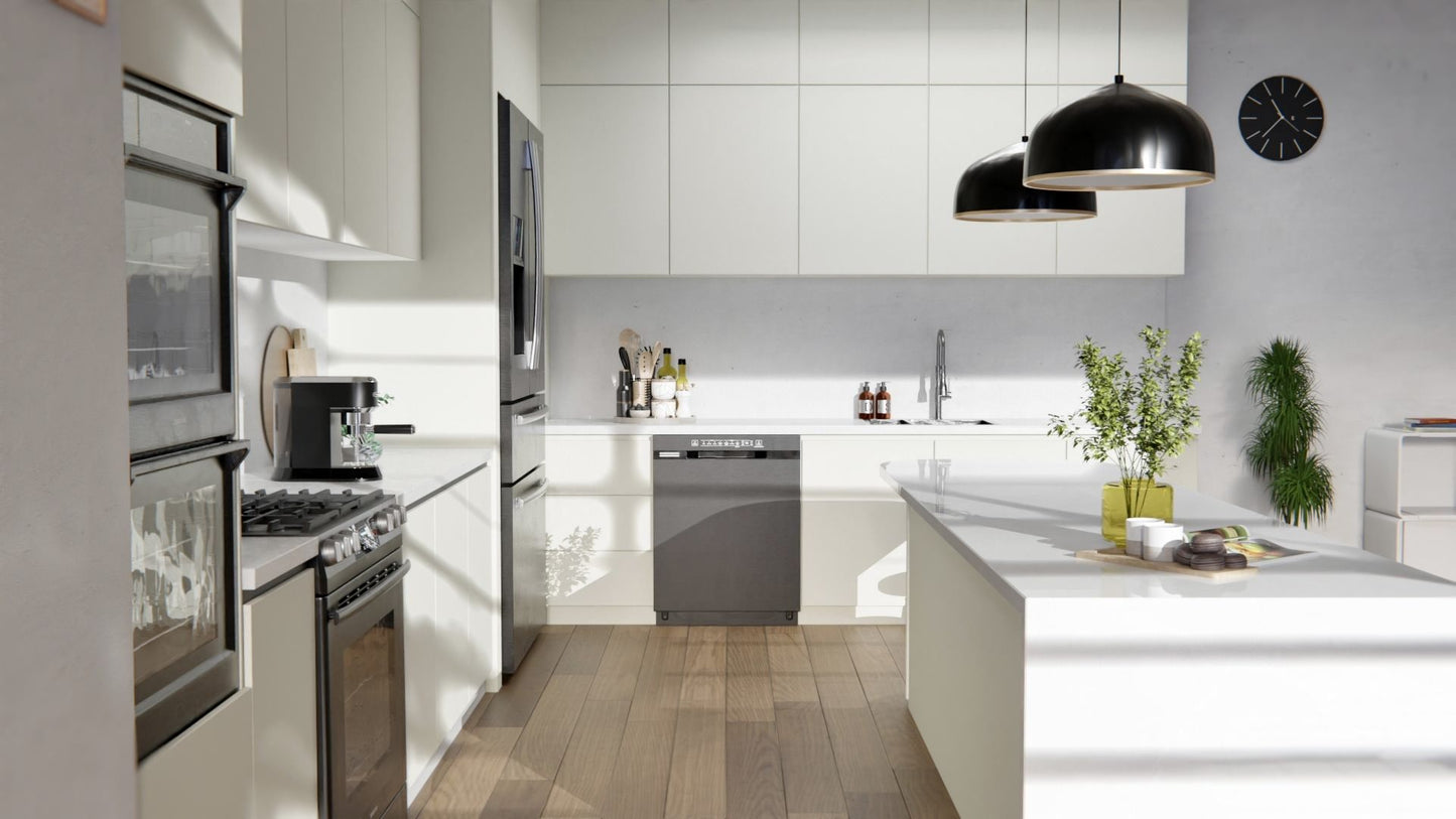 Film adhésif décoratif Cover Styl RM10 Blanc Délicat sur façades de cuisine
