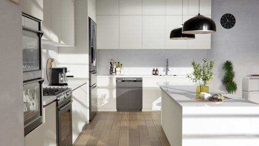 Film adhésif décoratif Cover Styl RM10 Blanc Délicat sur façades de cuisine