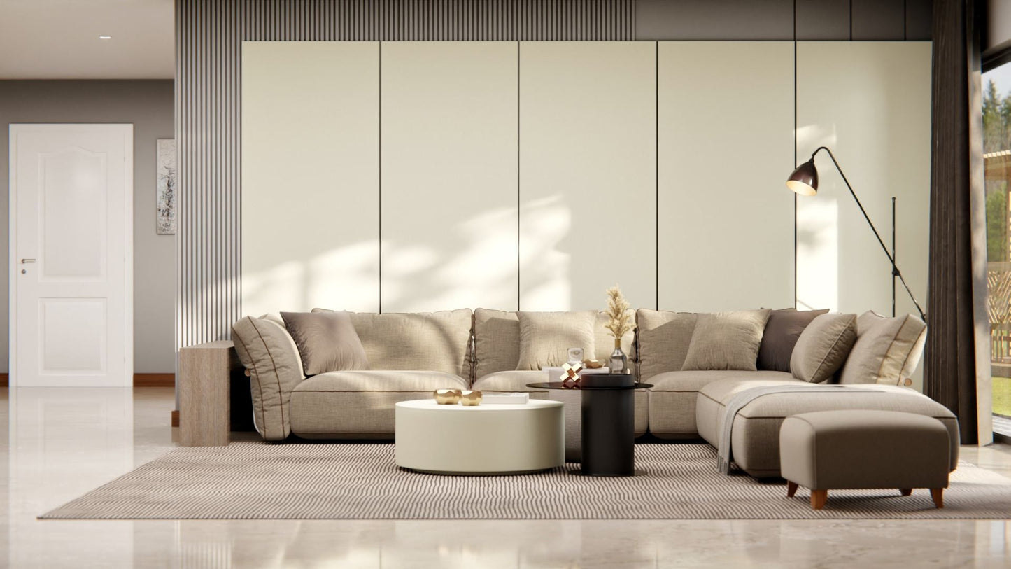 Film adhésif décoratif Cover Styl RM13 blanc albâtre sur meuble et mur