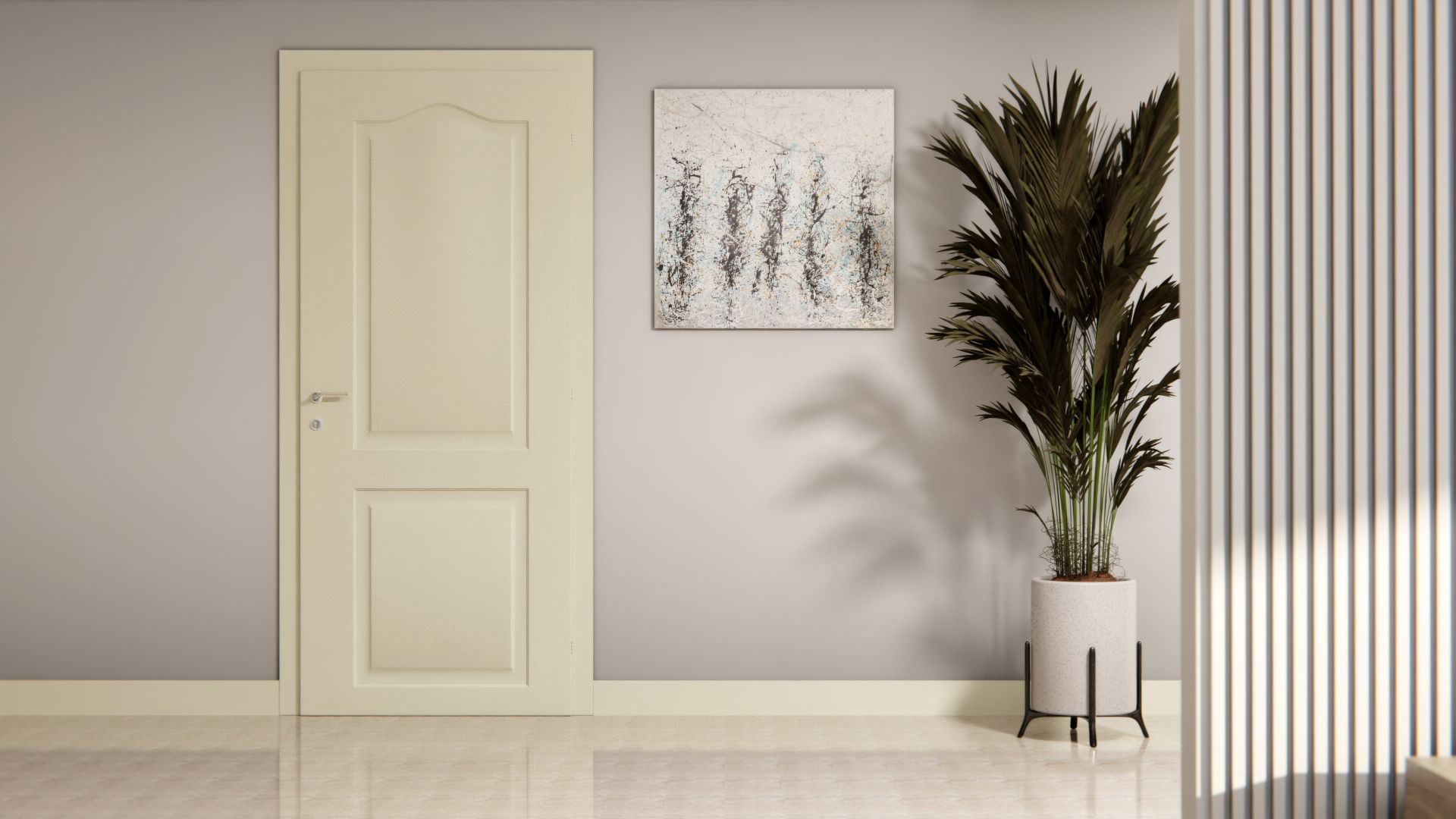 Film adhésif décoratif Cover Styl RM13 blanc albâtre sur porte
