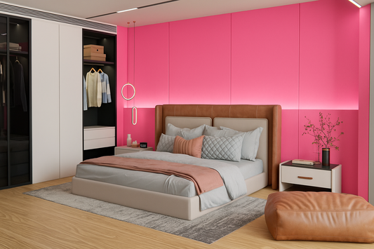 Film adhésif décoratif Cover Styl NF07 flamant rose posé sur mur