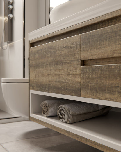 Cubierta Styl®-WOOD- Marrón madera flotante - NF83