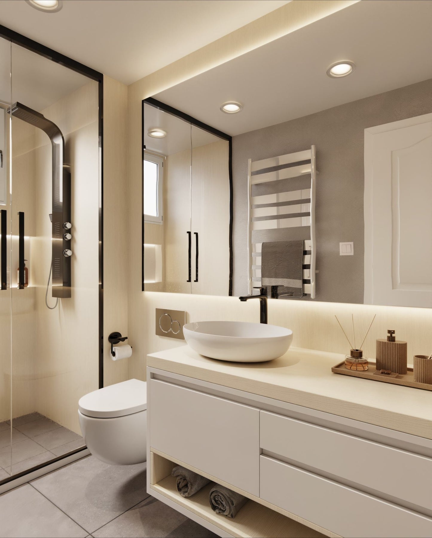 Film adhesif bois chene blanc pale AL29 Cover Styl look lumineux pour moderniser meubles de salle de bain