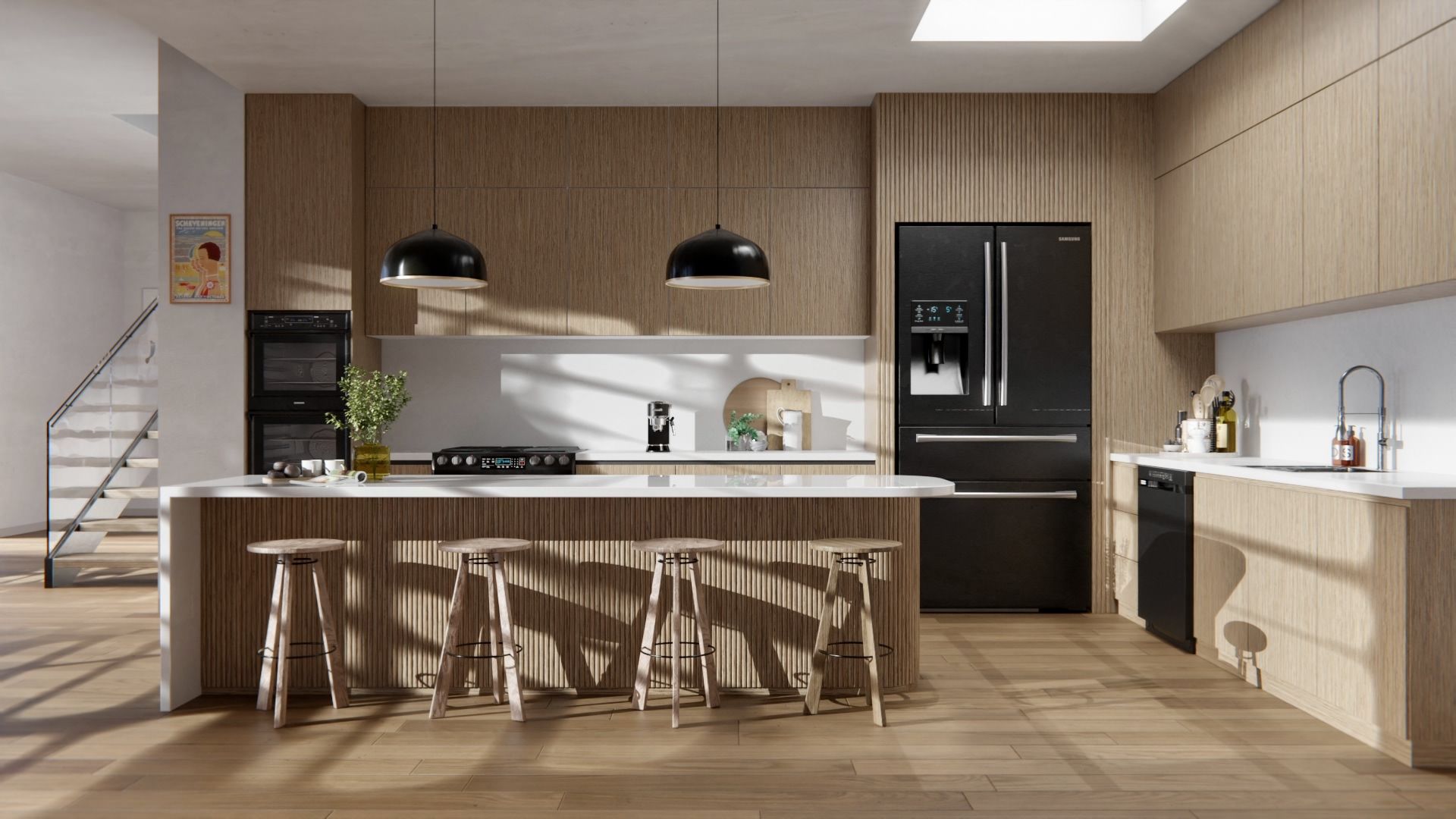 Film adhesif bois zebrano D4 Cover Styl effet lignes contrastees pour relooking moderne