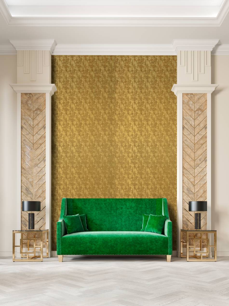 Revêtement adhésif Cover Styl métal or antique, finition vieillie et prestigieuse