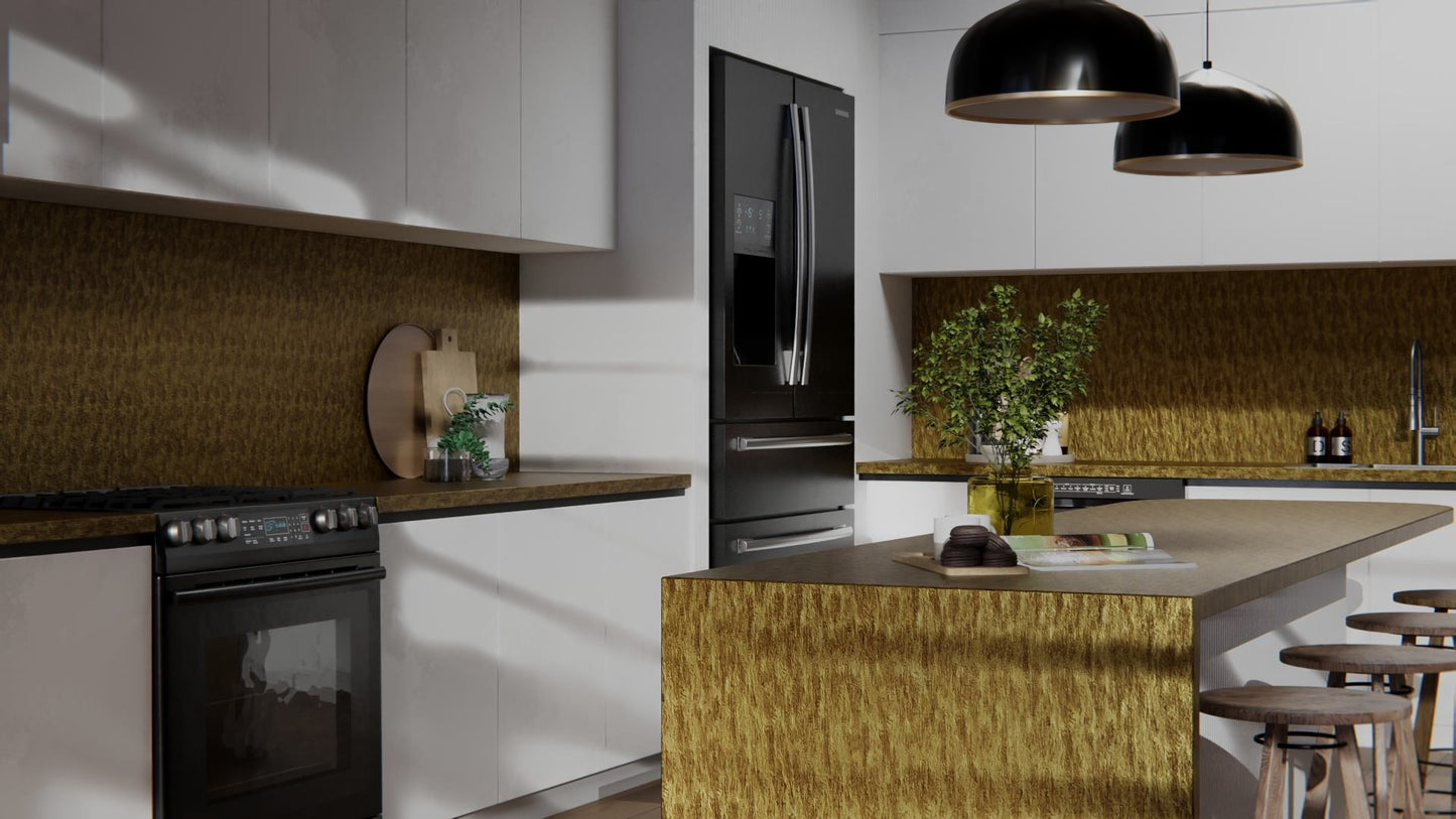 Revêtement adhésif Cover Styl métal or antique, finition vieillie et prestigieuse