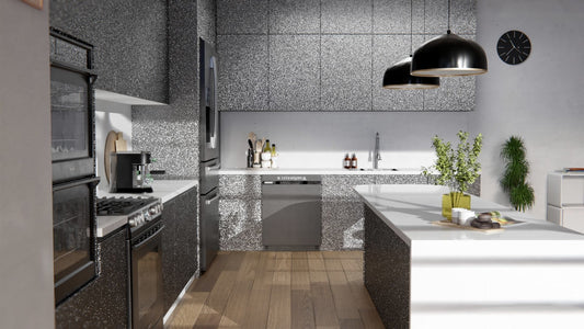 Revêtement Cover Styl pailleté argent disco, effet miroir et reflets argentés