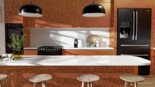 Film adhésif Cover Styl pailleté cuivre disco, reflets chauds et éclat métallisé