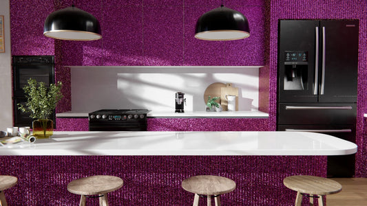 Revêtement Cover Styl pailleté rose disco, finition éclatante et festive