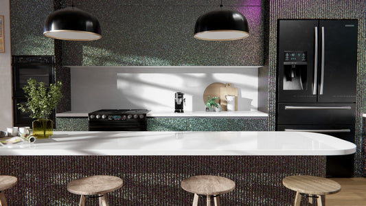 Film adhésif Cover Styl pailleté vert nuancé, brillance subtile et effet texturé