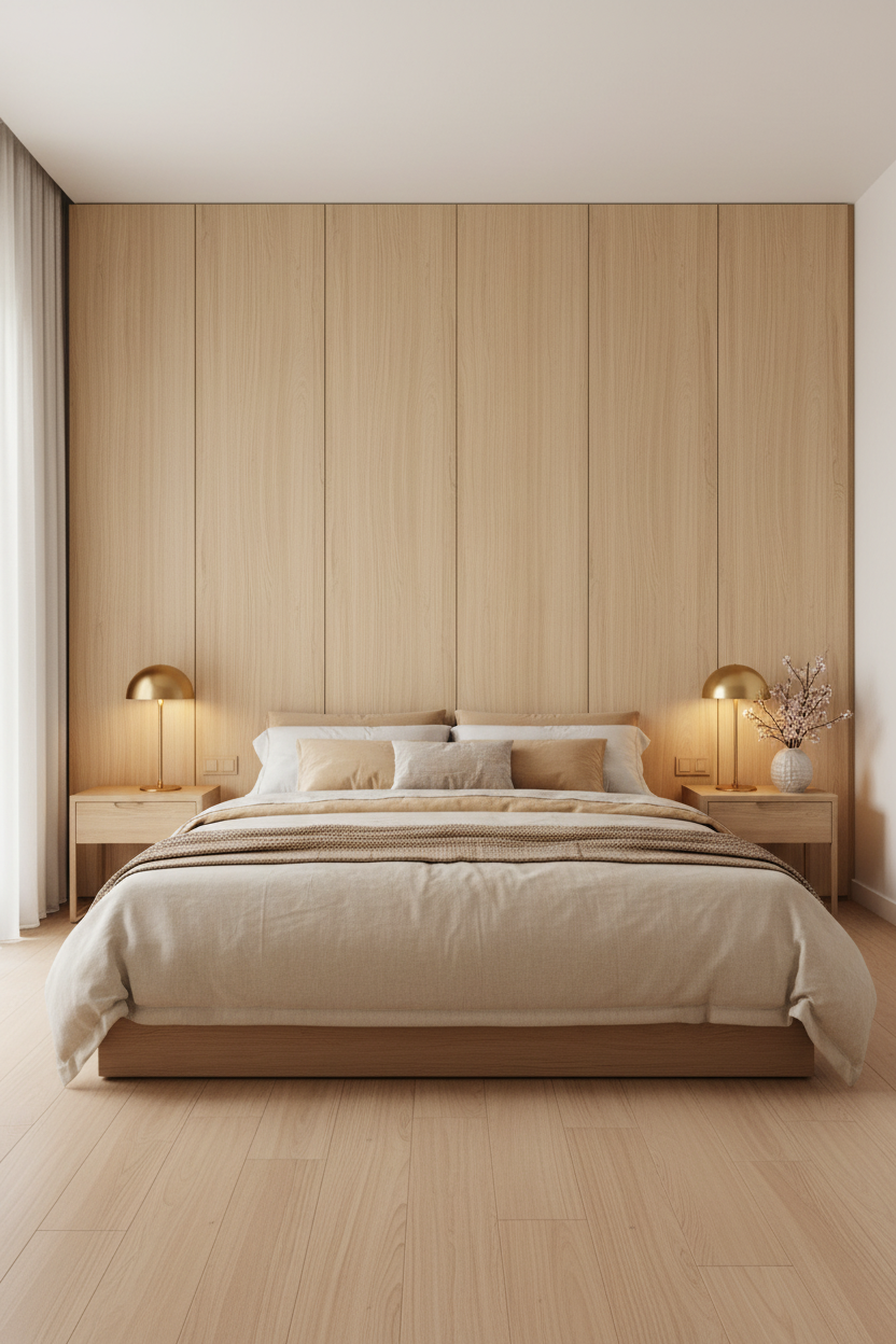 Film adhésif imitation bois Cover Styl AL23 cerisier beige posé sur meuble et mur 