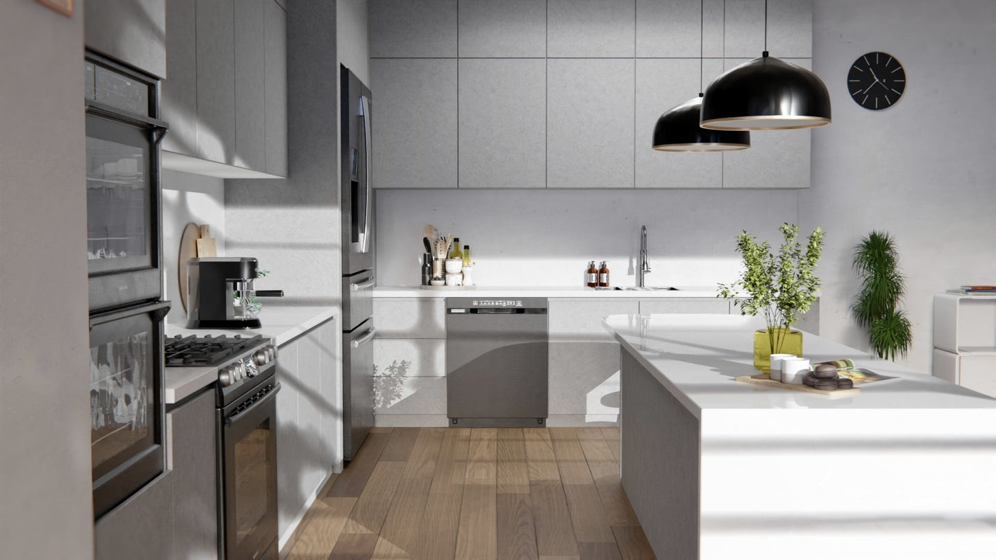 Film adhésif décoratif effet béton ciré brut foncé texturé Cover Styl NE26 pour rénovation meuble mur et cuisine