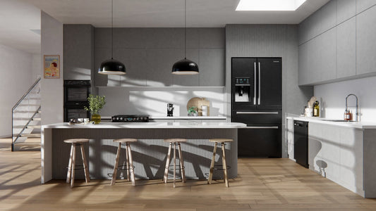 Film adhésif décoratif effet béton ciré gris brut texturé Cover Styl NE24 pour rénovation meuble mur et cuisine
