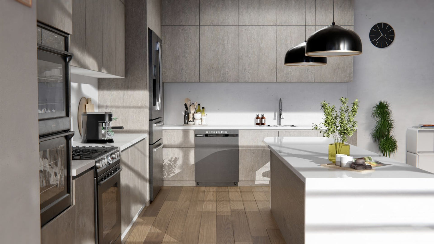 Film adhésif décoratif bois chêne ligné gris Cover Styl AA15 pour meuble et façades de cuisine
