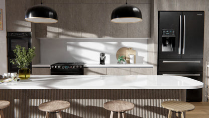 Film adhésif décoratif bois chêne ligné gris Cover Styl AA15 posé sur façades de cuisine