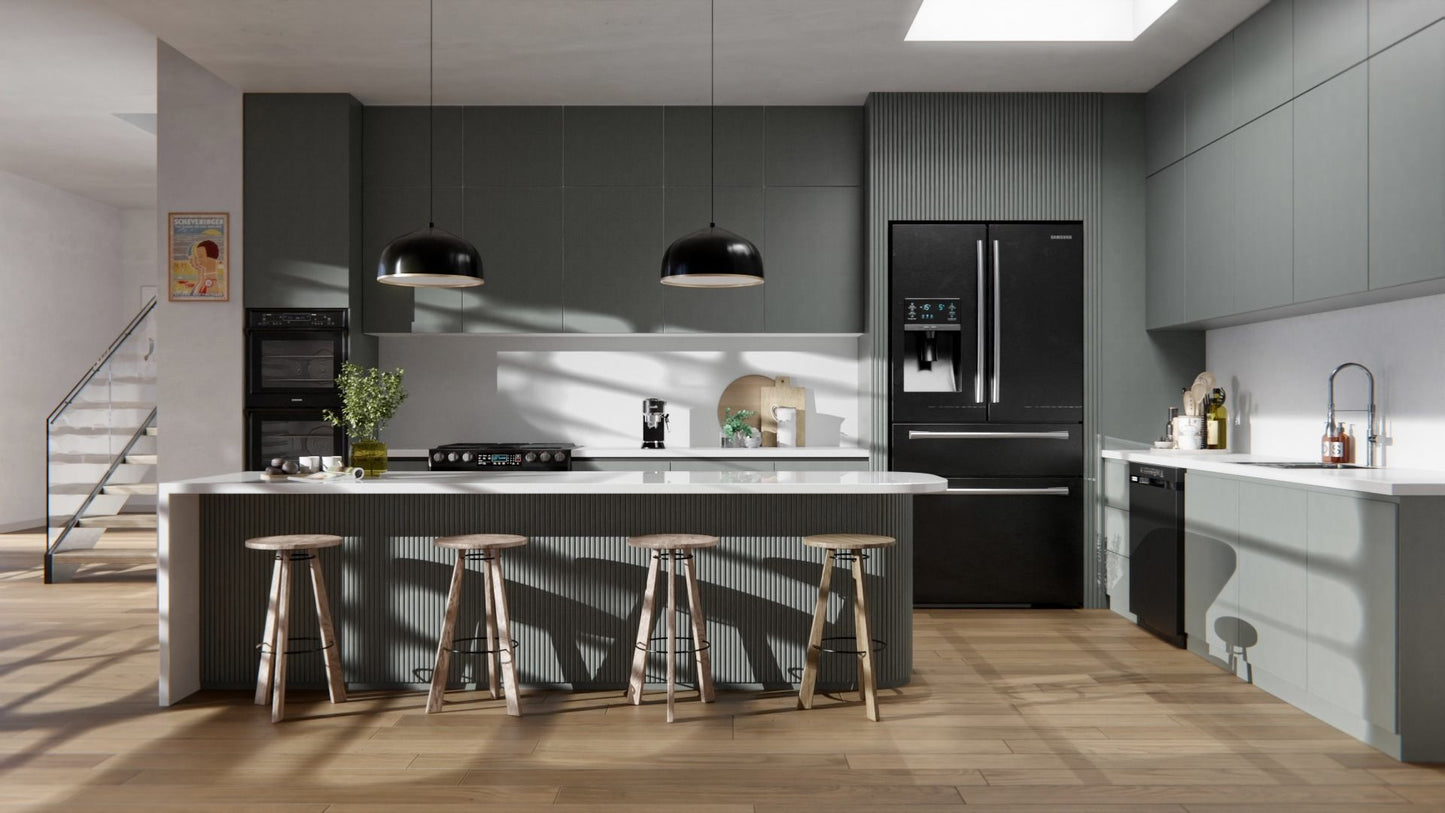 Film adhésif décoratif effet bois vert fumé structuré NH15 Cover Styl - Finition Prestige peint et teintes modernes pour meubles et portes
