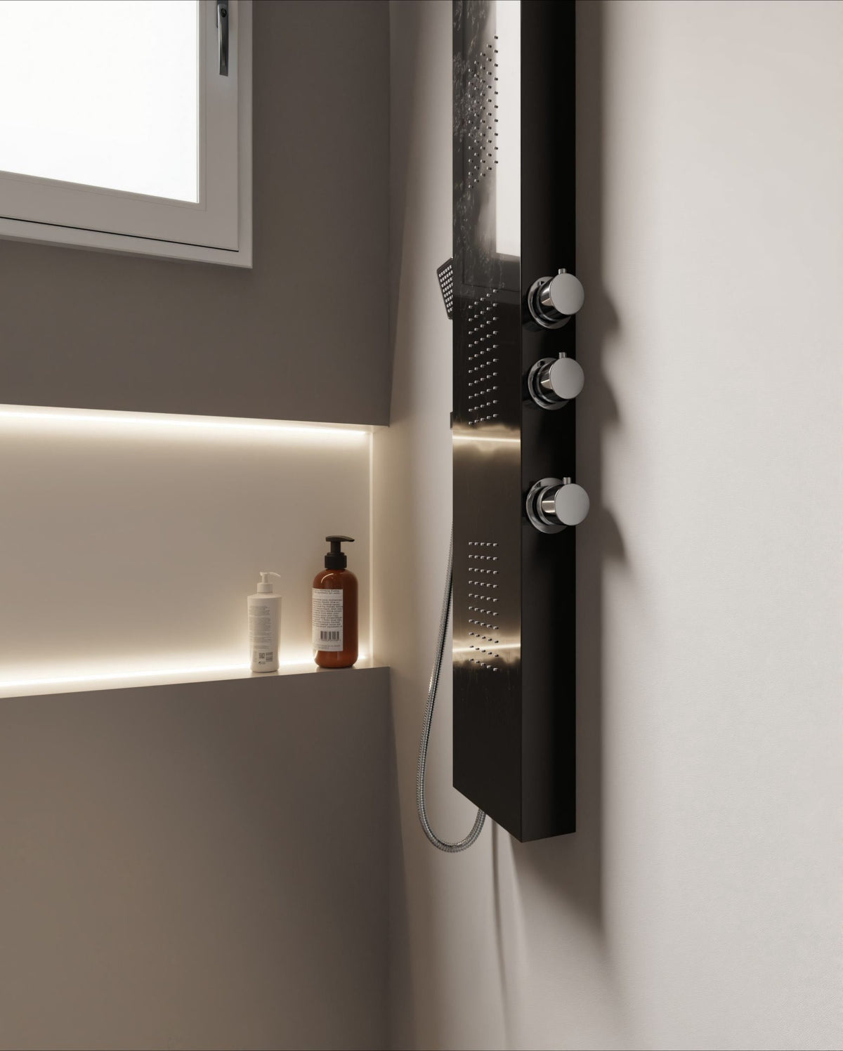 Film adhésif décoratif couleur blanc pur sans pvc PF-J3 Cover Styl appliqué dans la douche