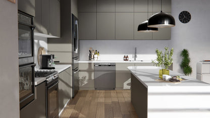 Film adhésif décoratif couleur gris fossil Soie Soft Touch soyeuse Cover Styl NE82 sur cuisine