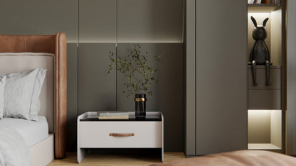 Film adhésif décoratif couleur gris fossil Soie Soft Touch soyeuse Cover Styl NE82 sur dressing