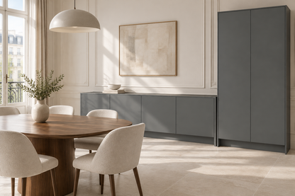 film adhésif décoratif Cover Styl NE87 Graphite gris foncé, finition Prestige effet soie pour meubles de salon