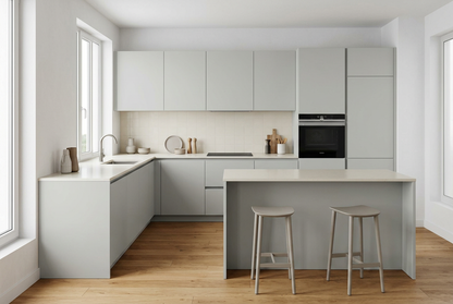 Film adhésif décoratif Cover Styl NK04 Beige argenté, teinte claire grisée et finition mate pour façades de cuisine