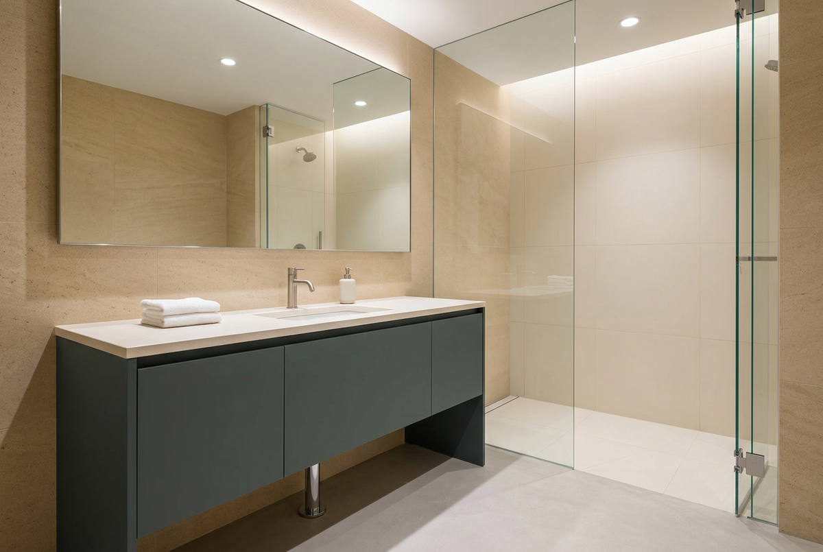 Film adhésif décoratif Cover Styl NK05 Obsidienne gris-vert foncé, finition Standard mate pour meubles de salle de douche