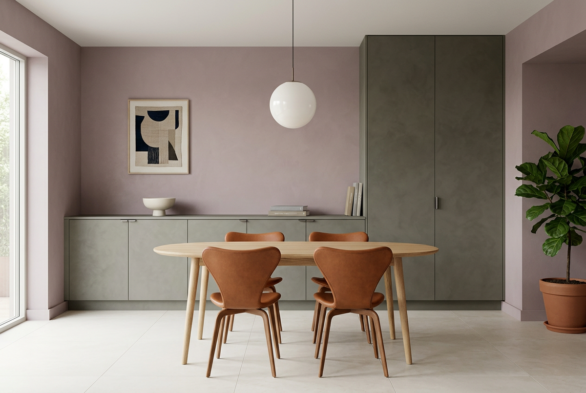 Film adhésif décoratif Cover Styl NK13 Microcement Dark, décor ciment gris foncé aux nuances discrètes et finition Standard mate pour meubles de salon.