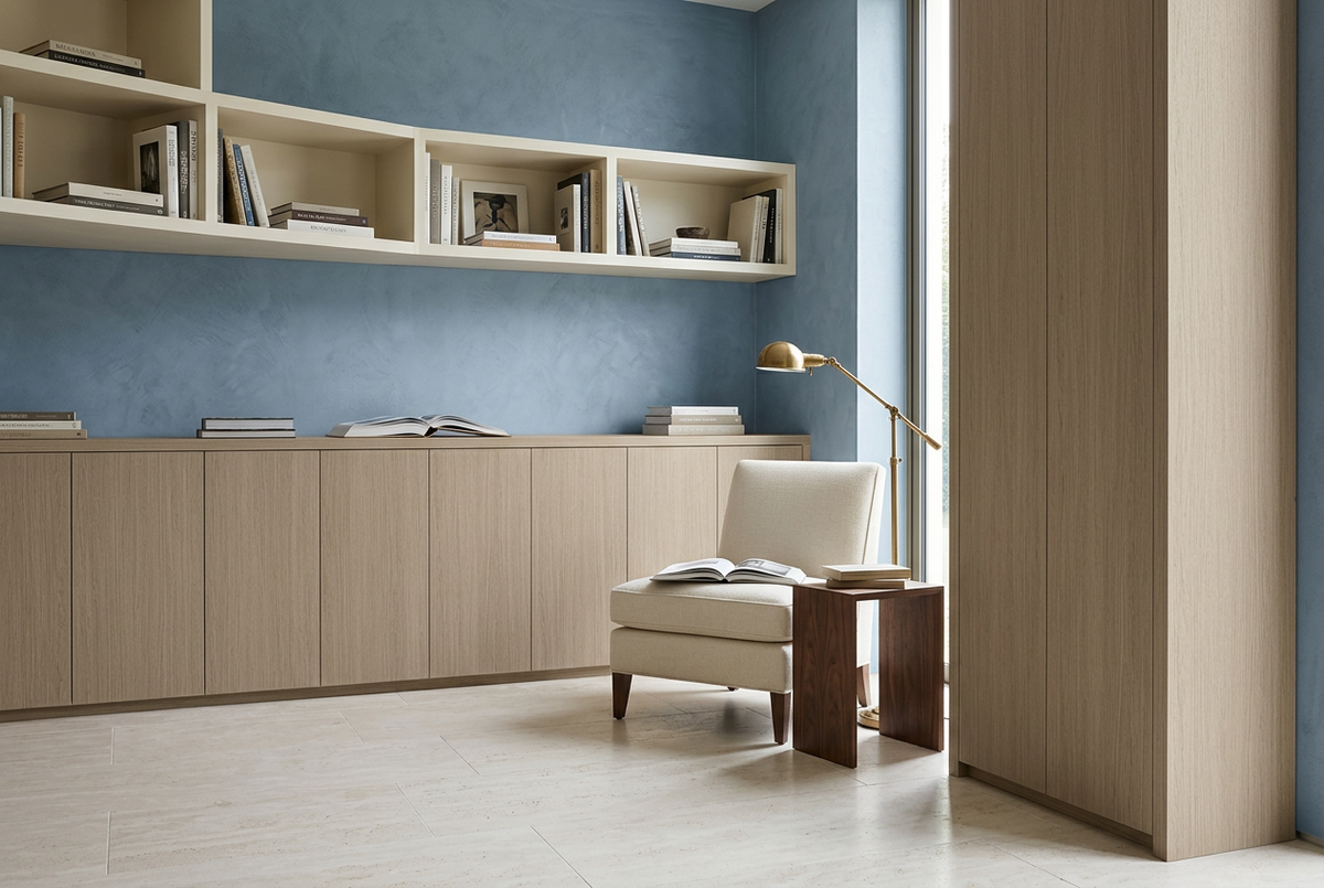 Film adhésif décoratif Cover Styl NK40 Chêne de silex beige, veinage en longueur et finition Prestige mate pour meubles et bureaux