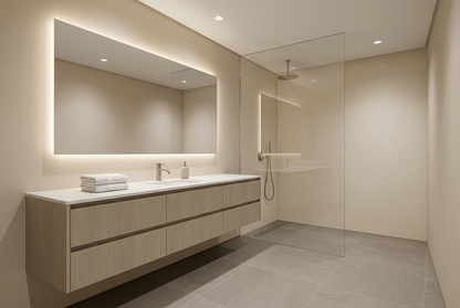 Film adhésif décoratif Cover Styl NK40 Chêne de silex beige, veinage en longueur et finition Prestige mate pour meubles de salle de bain