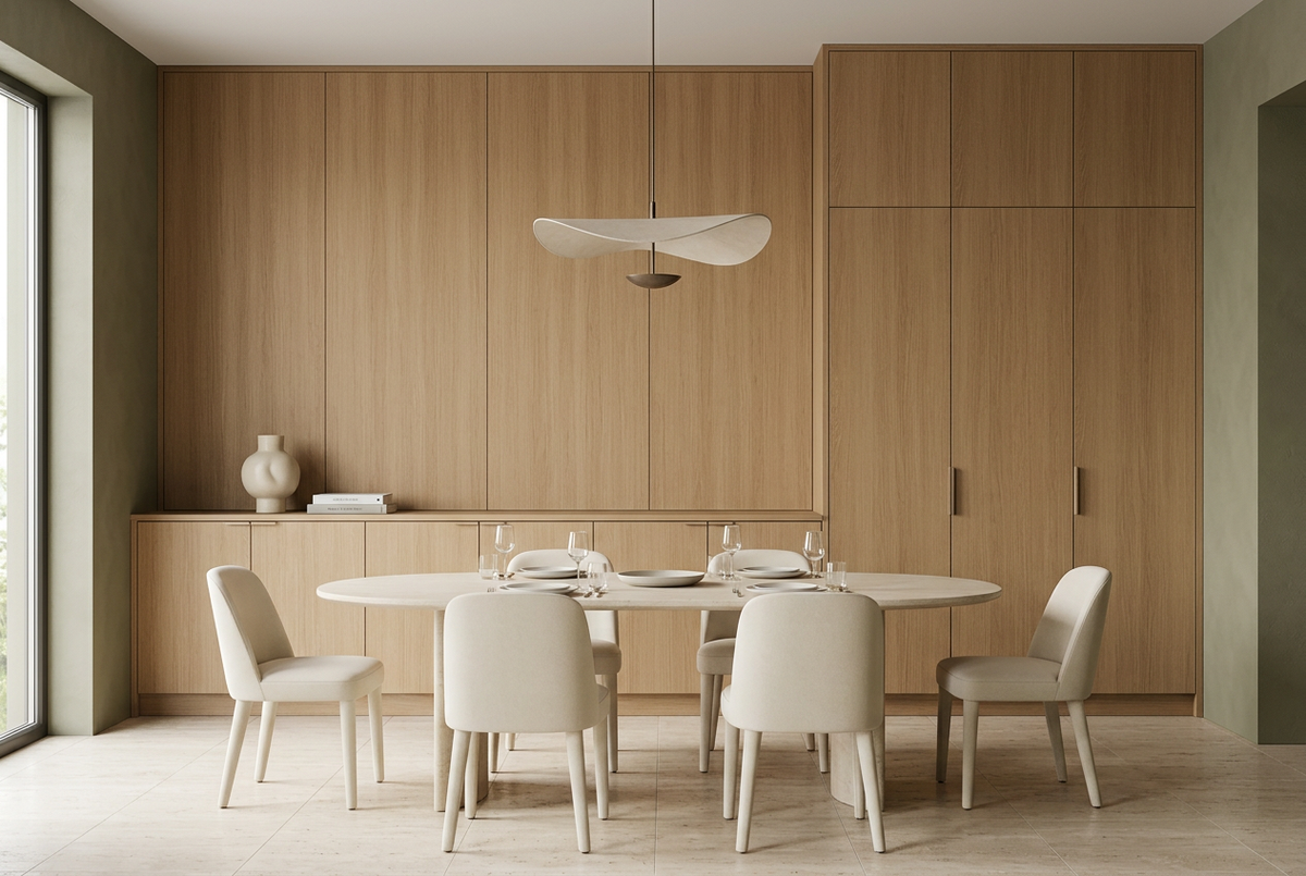 Film adhésif décoratif Cover Styl NK41 Adobe Oak chêne brun doré, veinage longitudinal et finition Prestige mate pour meubles de salle à manger.
