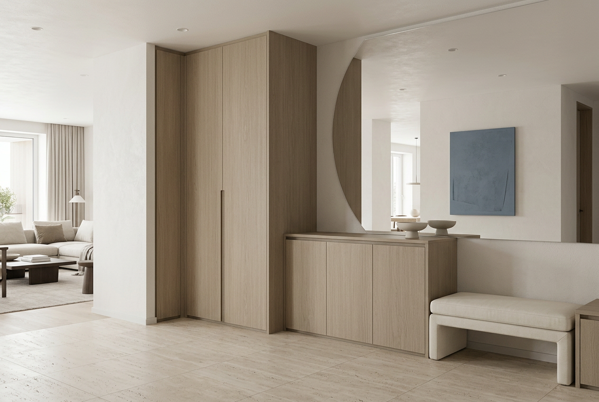 Film adhésif décoratif Cover Styl NK44 Chêne de gravier beige grisé, veinage longitudinal et finition Prestige mate pour meubles de salon