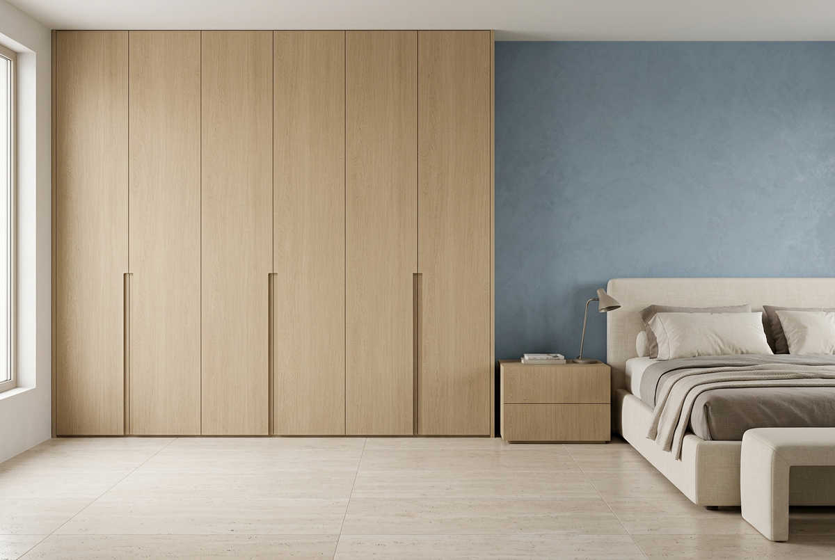 film adhésif décoratif Cover Styl NK46 Chêne ocre beige doré, veinage longitudinal et finition Prestige mate pour meubles de la chambre à coucher