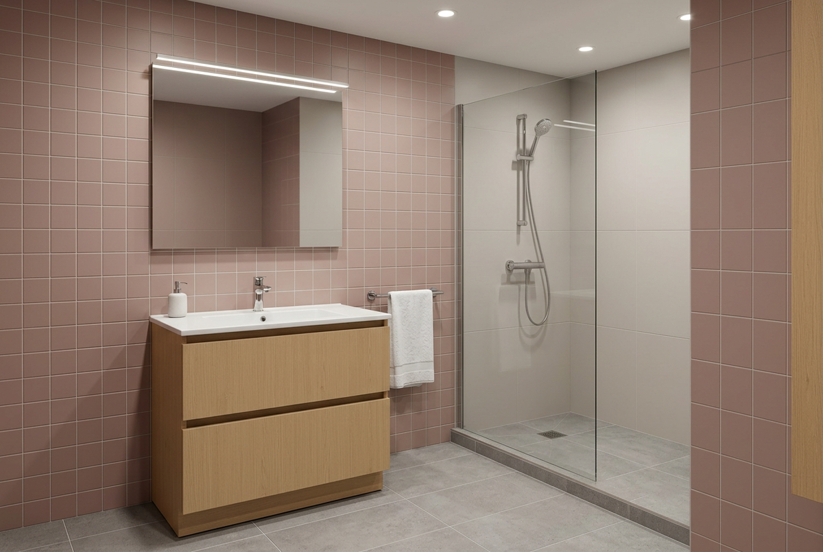 Film adhésif décoratif Cover Styl NL26 Golden Oak chêne clair doré aux nuances miel, veinage discret et finition Prestige mate pour meubles de salle de bain.