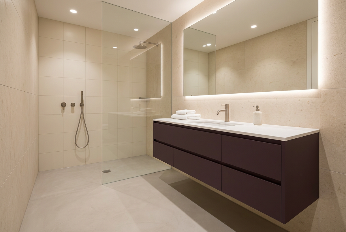 Film adhésif décoratif Cover Styl NL3 Plum prune foncé, finition mate pour meubles de salle de bain