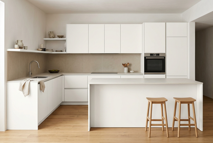 Film adhésif décoratif Cover Styl NL45 Cotton blanc, finition mate pour meubles et façades de cuisine
