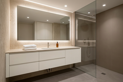 Film adhésif décoratif Cover Styl NL47 Toile blanc cassé, finition Premium à effet soie pour meubles de salle de bain