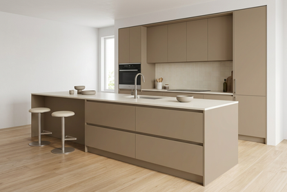 Film adhésif décoratif Cover Styl NL6 Mocha brun beige, finition Standard mate pour façades de cuisine