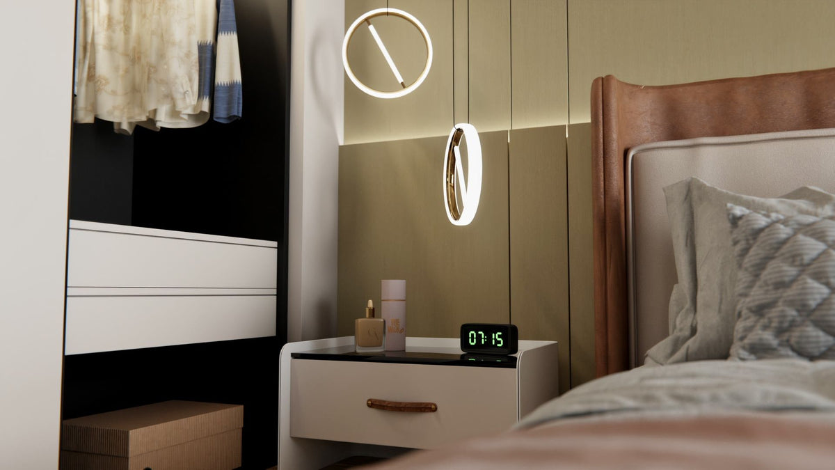 Film adhésif bois Cream Golden Oak Cover Styl PF-AG14 sans PVC posé sur meuble et mur